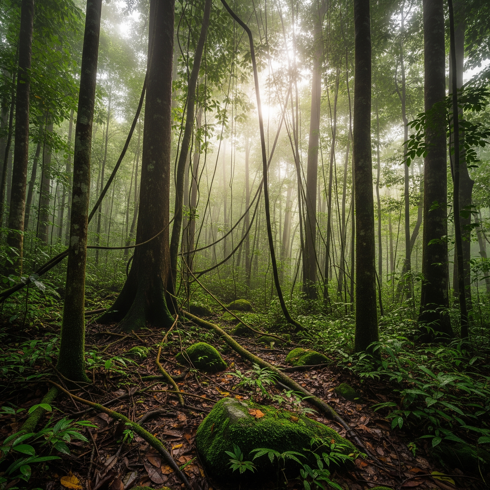 A lush forest in Borneo