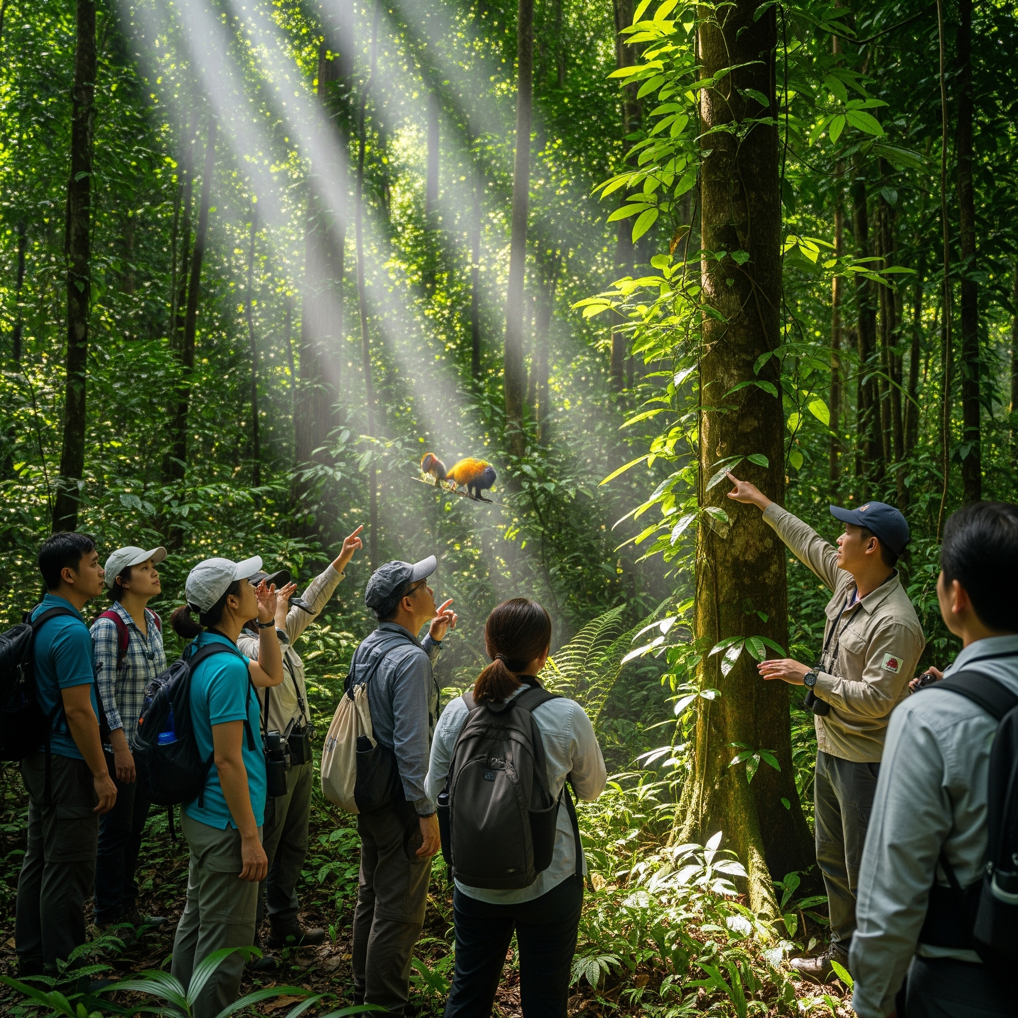 A local community member smiling